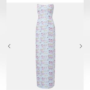 Markarian Odessa floral ikat corset column gown size 12 NWT